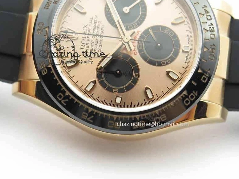 0417 RelaxedFit Daytona 116515 Noob 1:1 Best Edition Rose Gold Dial On Black Rubber Strap A7750(Free Extra Strap) 3740